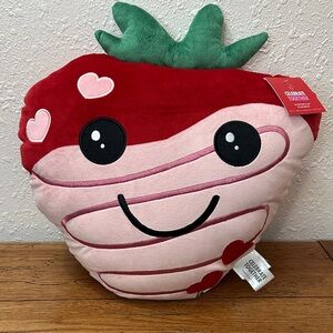 Celebrate Together Valentine's Day Strawberry Plush Pillow - Red and Green